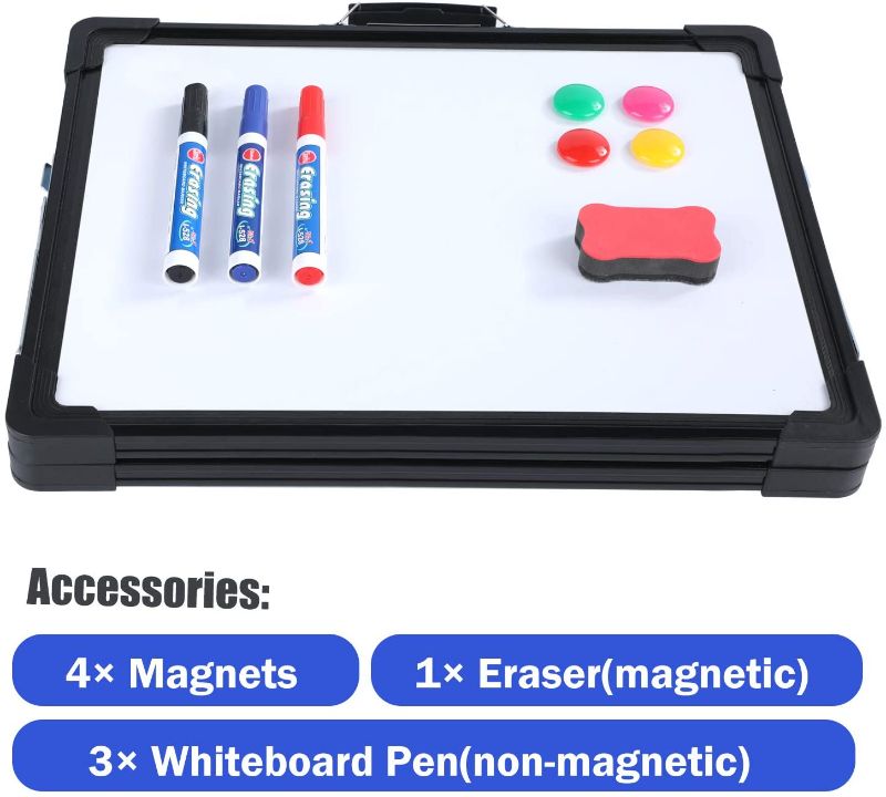 Photo 1 of Small White Board Magnetic Board Foldable  White Dry Erase Boards for Home School Office, Black set of 5