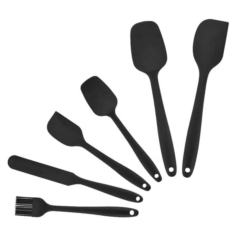 Photo 1 of 6pcs Non-Stick BPA free Baking Cooking Concepts Silicone Scraper Spatula Set Heat Resistant Spatulas