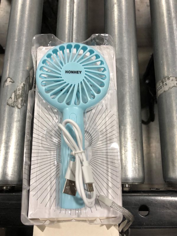 Photo 2 of HonHey Handheld Fan Portable, Mini Hand Held Fan with USB Rechargeable Battery, 3 Speed Personal Desk Table Fan