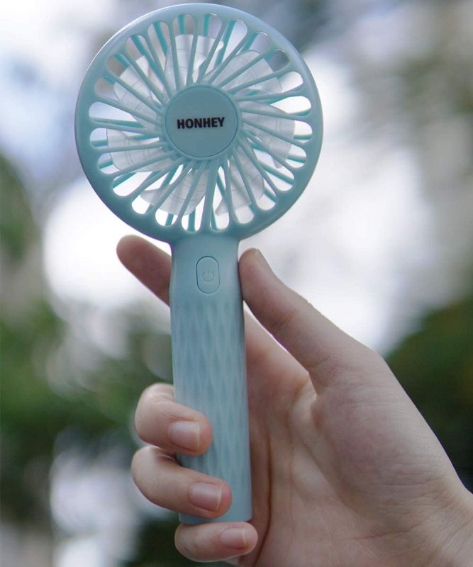 Photo 1 of HonHey Handheld Fan Portable, Mini Hand Held Fan with USB Rechargeable Battery, 3 Speed Personal Desk Table Fan