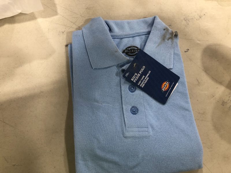 Photo 1 of Dickies Kids' Short Sleeve Pique Polo Shirt, 4-20 - Light Blue Size M (KS4552)
