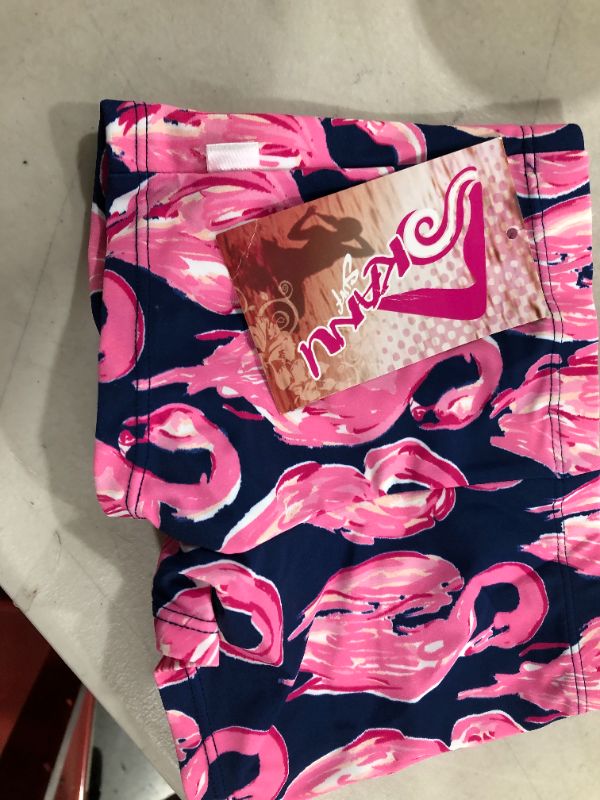 Photo 1 of Kanu Surf Girls' Swim Briefs Navy - Navy Hallie Flamingo Swim Shorts - Toddler & Girls
size 3T