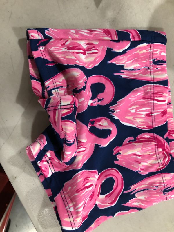 Photo 2 of Kanu Surf Girls' Swim Briefs Navy - Navy Hallie Flamingo Swim Shorts - Toddler & Girls
size 3T