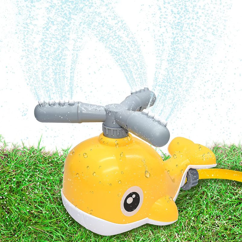 Photo 1 of WOT I Sprinkler for Kids, 360 Degree Spinning Whale Sprinkler for Yard and Lawn, Outdoor Water Toys Fun Summer Play Gift for Boys Girls Adults Pets
