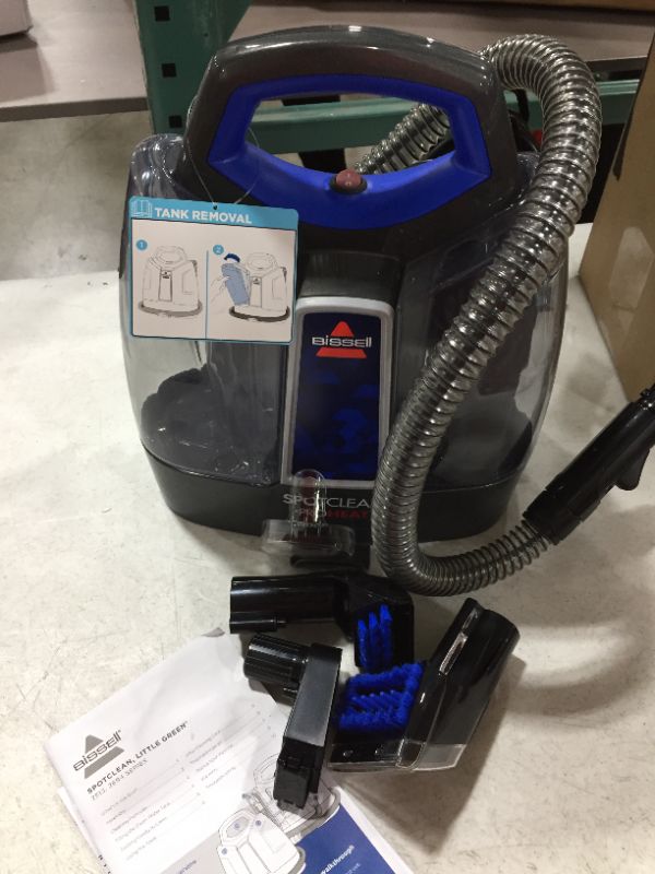 Photo 3 of Bissell SpotClean ProHeat Portable Spot and Stain Carpet Cleaner, 2694, Blue
