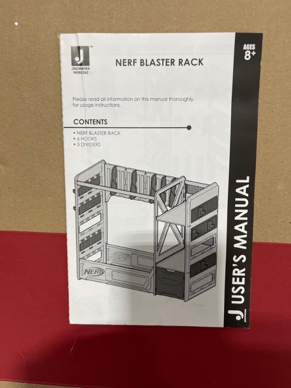 Photo 3 of NERF Elite Blaster Rack - Storage for up to Six Blasters, Including Shelving and Drawers Accessories, Orange and Black - Amazon Exclusive
