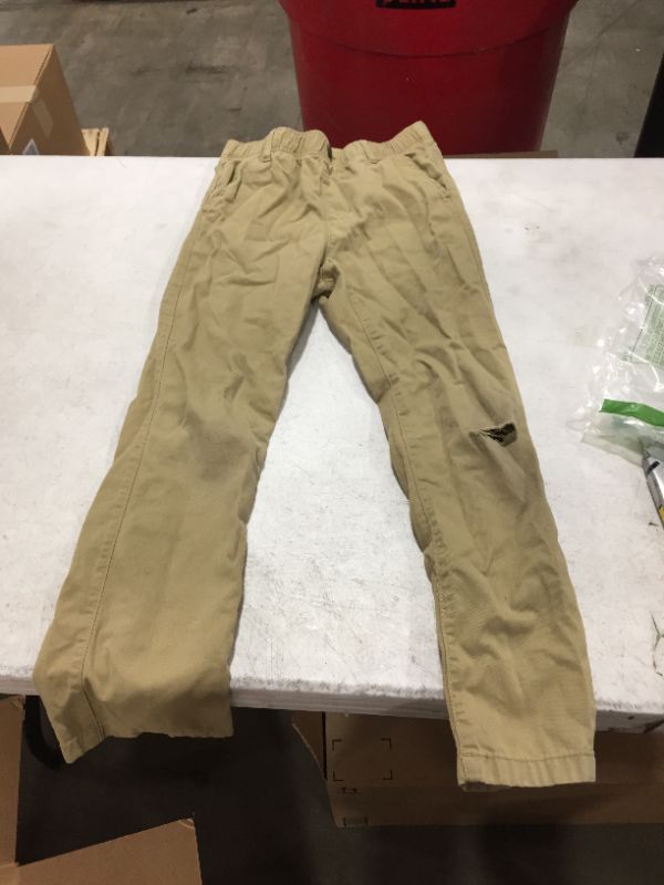 Photo 1 of Size 10, childrens elastic waisted khakis, hole on knee