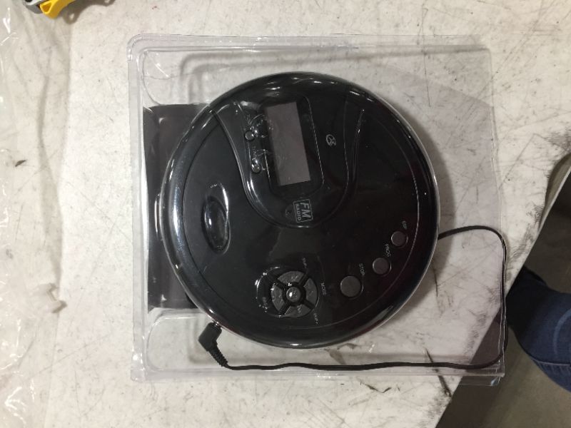 Photo 2 of GPX PC332B Portable CD Player with Anti-Skip Protection, FM Radio and Stereo Earbuds - Black
