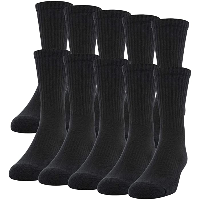 Photo 1 of Gildan Cotton Crew Socks, 10 Pair, only contains four pairs