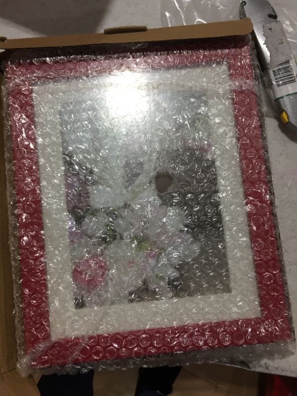 Photo 1 of 8" x 10" wooden picture frame, red