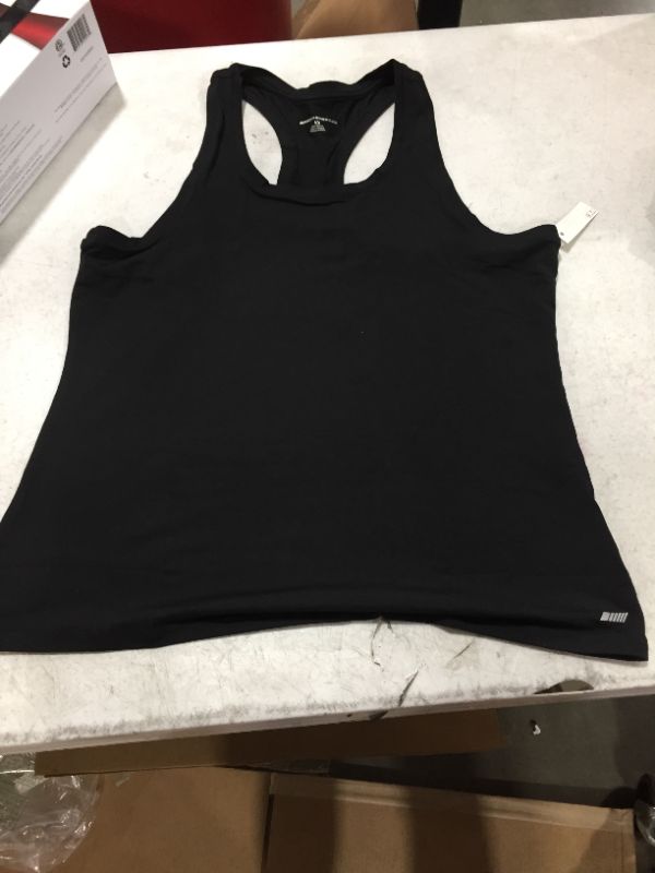 Photo 1 of Essentials Women's Tech Stretch Racerback Tank Top, Black, Large
