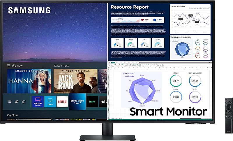 Photo 1 of SAMSUNG 43 Inch 4K Smart Monitor, UHD Monitor, Computer Monitor, Smart TV Apps, Microsoft 365, 4K UHD Display, Eye Saver Mode, M7 Series, M70A (LS43AM702UNXZA)
