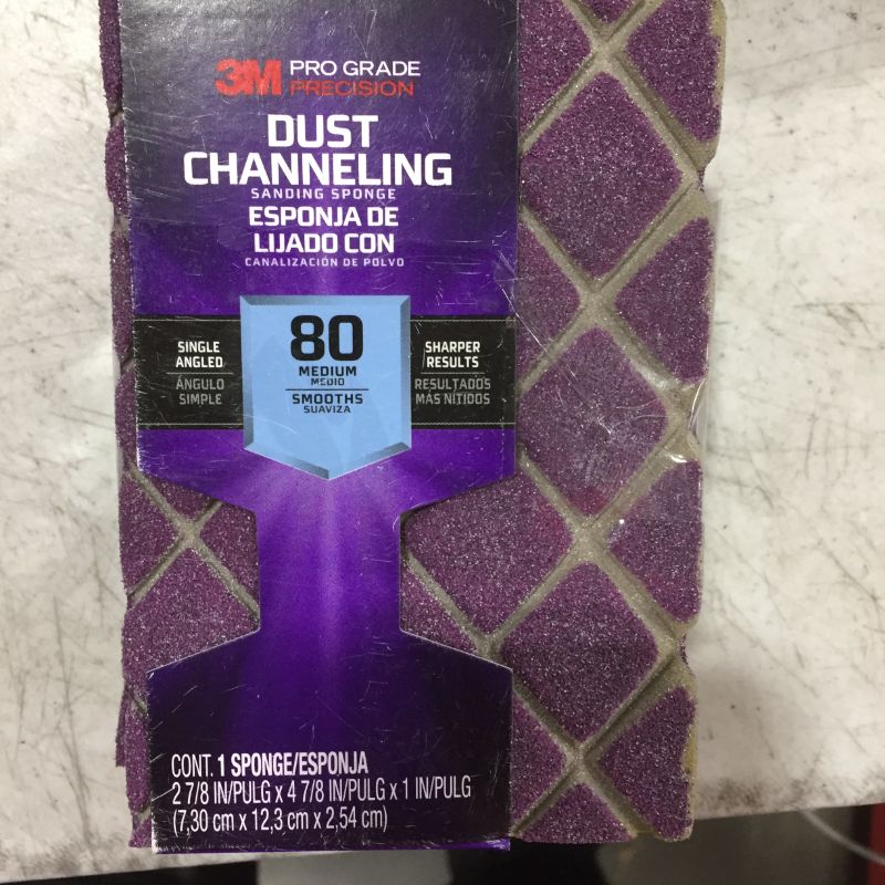 Photo 1 of 3m pro grade precision 4-1/2 in. l x 2-7/8 in. w x 1 in. 80 grit medium dual angle sanding sponge
2 PACKS