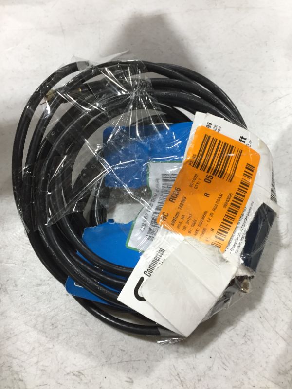 Photo 2 of 25' Feet, Black RG6 Coaxial Cable with Rubber booted - Weather Proof - Outdoor Rated Connectors, F81 / RF, Digital Coax for CATV, Antenna, Internet, & Satellite
