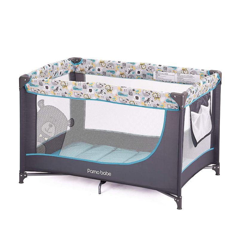 Photo 1 of Pamo Babe Comfortable Playard,Sturdy Play Yard with Mattress(Green)
