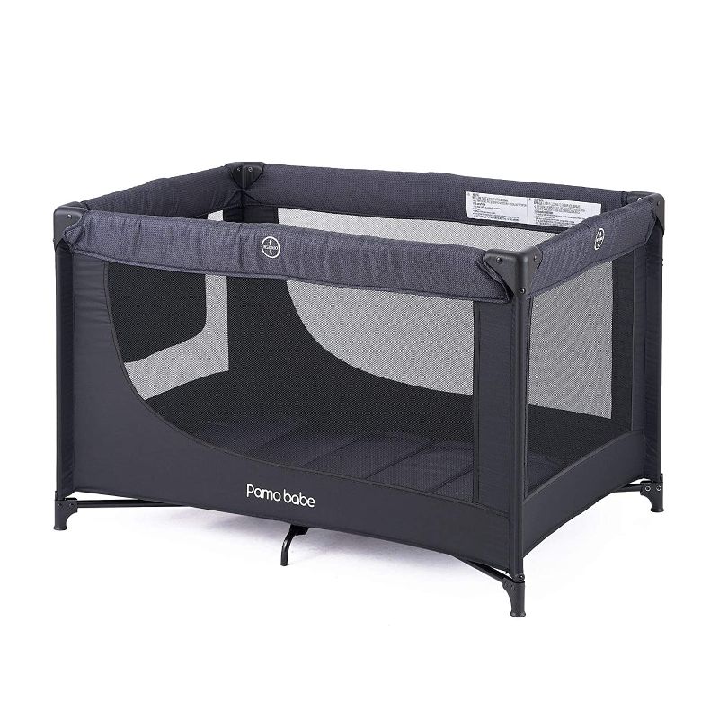 Photo 1 of Pamo Babe Comfortable Playard,Sturdy Play Yard with Mattress black 
