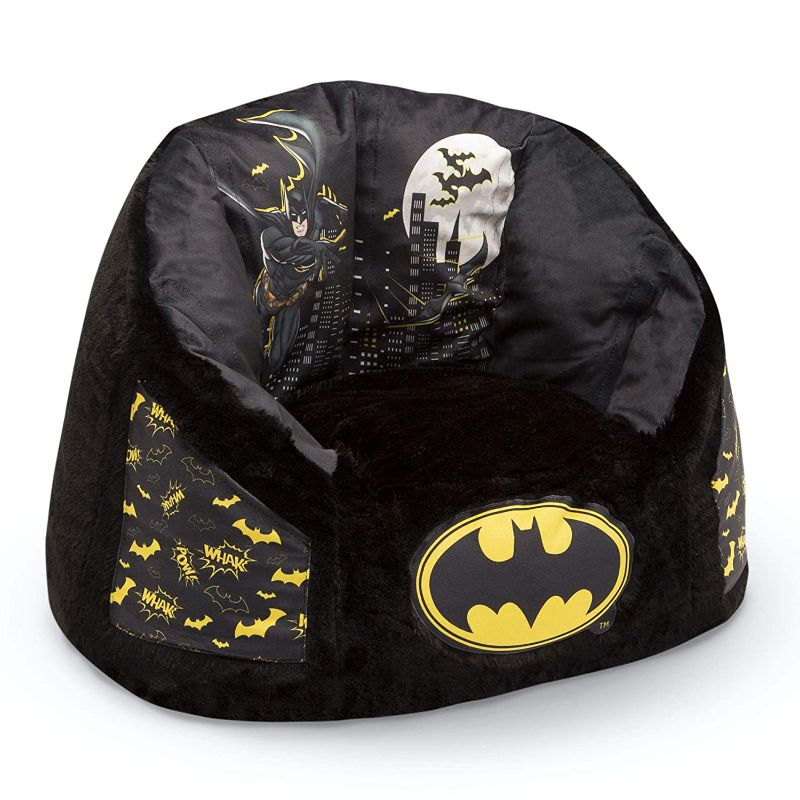 Photo 1 of Batman Cozee Fluffy Chair by Delta Children, Kid Size (for Kids Up to 10 Years Old) , 27x23x27 Inch (Pack of 1)