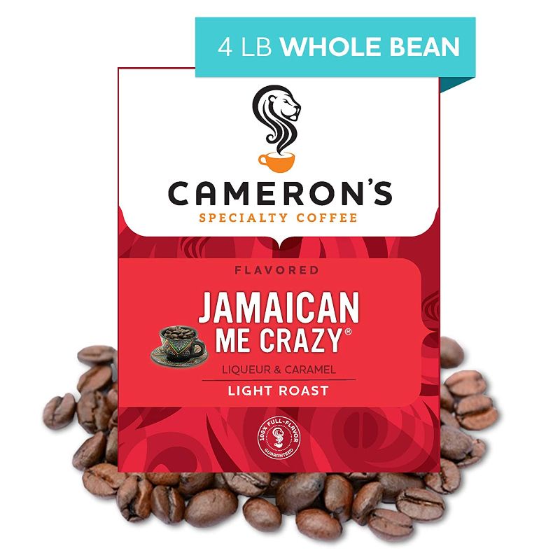 Photo 1 of Cameron's Coffee Roasted Whole Bean Coffee, Flavored, Jamaican Me Crazy, 4lb (Pack of 1)