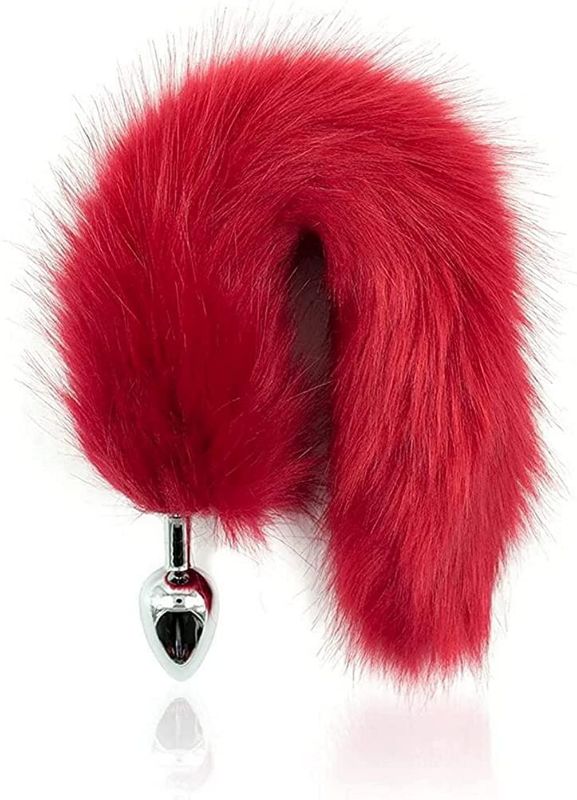 Photo 1 of  Faux Fur Red Fox Tail Plu'g Bu-tt Play Cosplay Women 