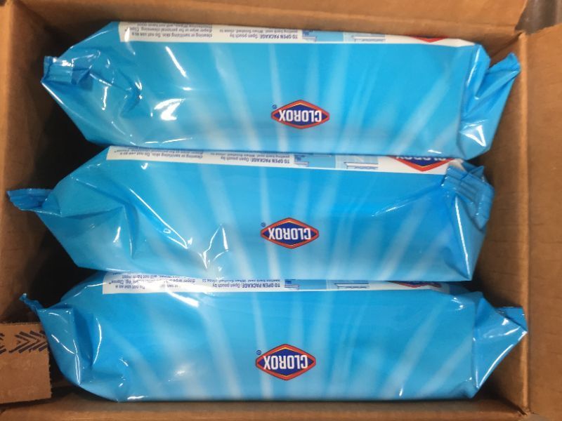 Photo 1 of Clorox Disinfecting Wipes, Bleach Free Cleaning Wipes, Fresh Scent, Moisture Seal Lid, 75 Wipes, Pack of 3 (New Packaging)
