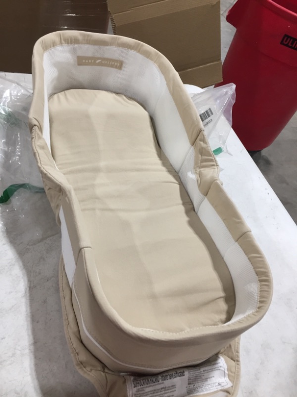 Photo 2 of Baby Delight Snuggle Nest Organic Portable Infant Lounger | Organic Oat | Unique Patented Design | GOTS Certified Organic Cotton , 33.5x14x8 Inch 
