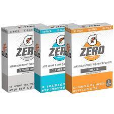 Photo 1 of Gatorade Zero Powder, 3 Flavor Variety Pack, 50 Count
**BEST BY: 01/27/2022