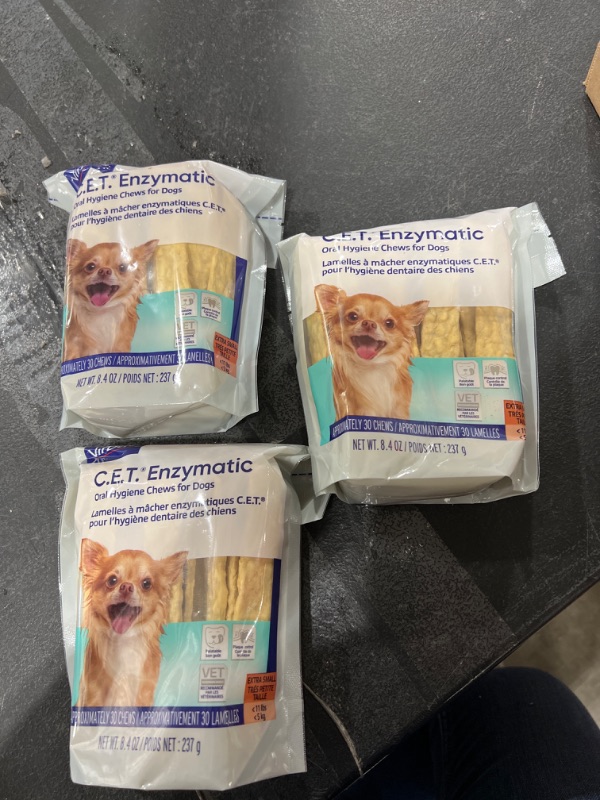 Photo 2 of C.E.T. Cet Enzymatic Oral Chews-Dogs <11 lbs 30Ct 3PK
