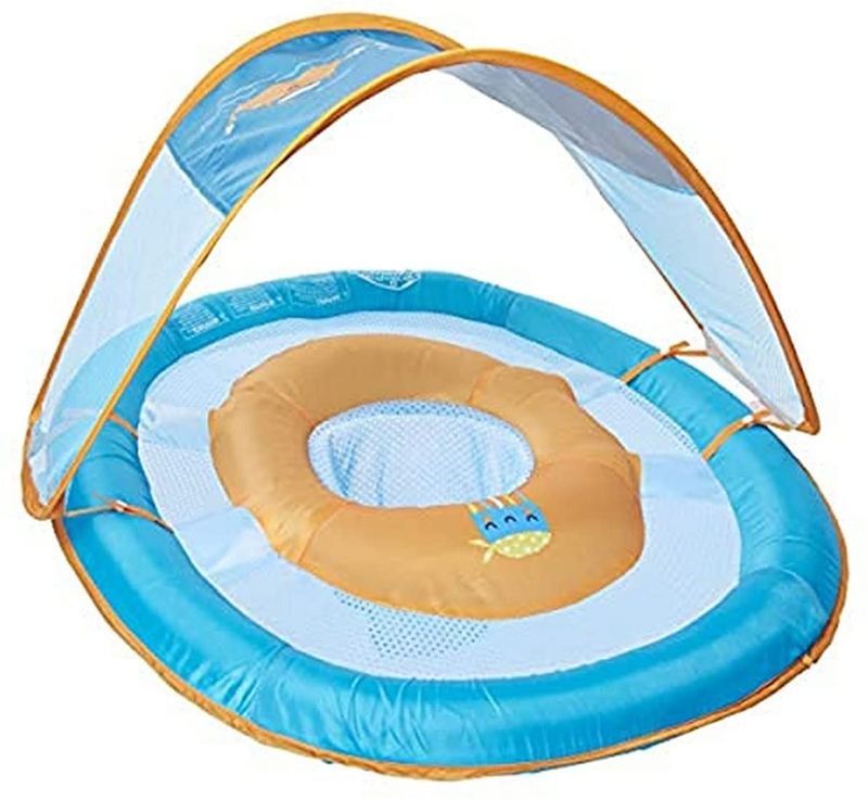 Photo 1 of SwimWays 11649 Baby Spring Float Activity Center with Sun Canopy, Green Fish
