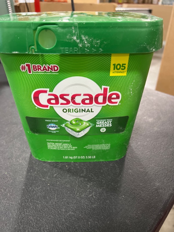 Photo 2 of Cascade Original Dishwasher Pods, Actionpacs Dishwasher Detergent Tablets, Fresh Scent, 105 Count (Packaging May Vary)
