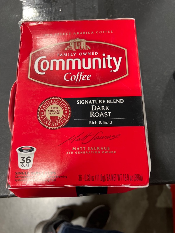 Photo 3 of Community Coffee Signature Blend 36 Count Coffee Pods, Dark Roast, Compatible with Keurig 2.0 K-Cup Brewers, 36 Count (Pack of 1)
**BEST BY: 12/05/2021**