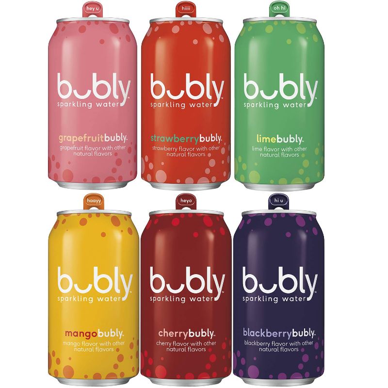 Photo 1 of bubly Sparkling Water, 6 Flavor Variety Pack, 12 fl oz Cans (18 Pack)
BEST BUY: 02/21/2022