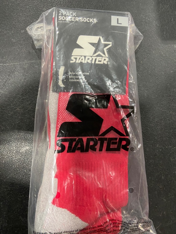 Photo 1 of Soccer Socks (L) STARTER Red Pair