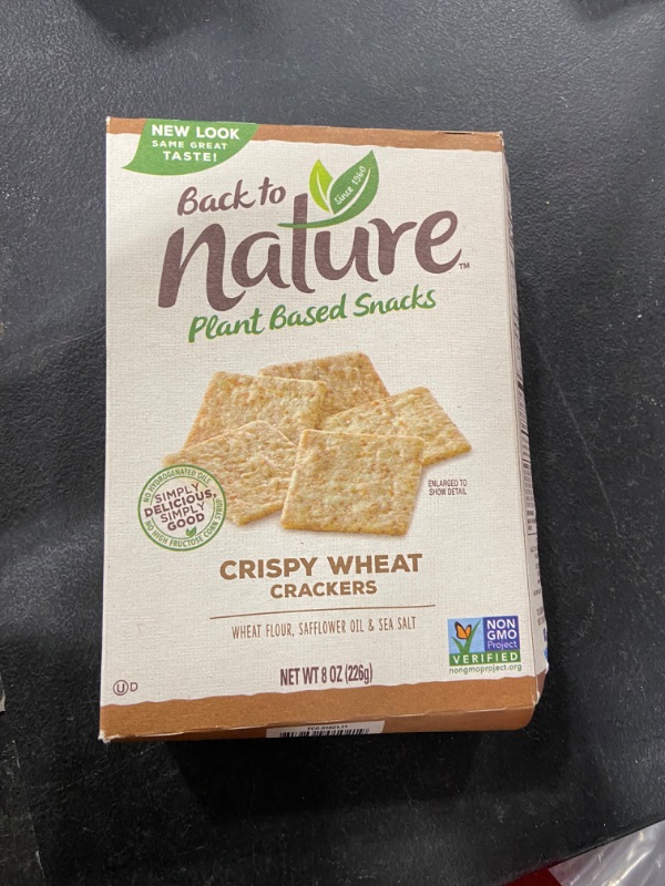 Photo 1 of BACKTONATURE Plant Based Snacks Crispy Wheat Crackers 
BEST BY: 10/21/2021