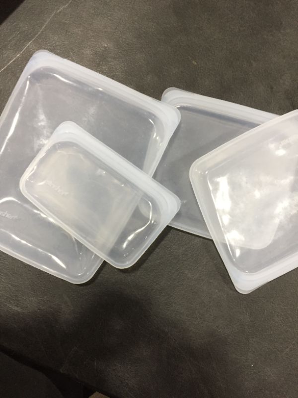 Photo 1 of 4PK of plastic clear storage stashers