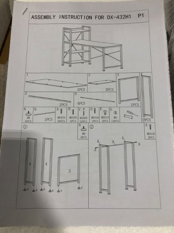 Photo 2 of 4 LAYER COMPUTER DESK 