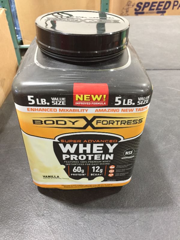 Photo 4 of Body Fortress Super Advanced Whey Protein Powder, Vanilla Flavored, 5 Lb