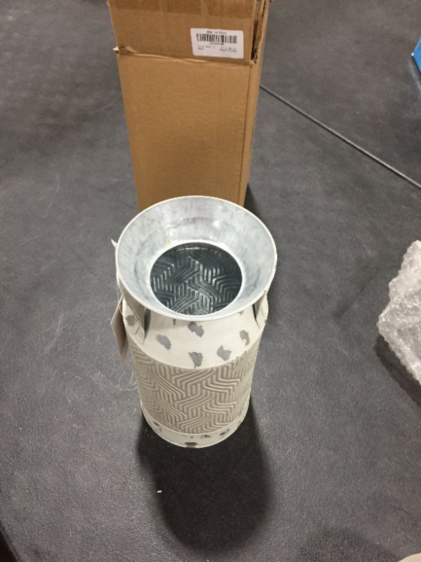Photo 1 of 4 PACK!!! Putuo Decor Vintage Galvanized Milk Can, Rustic Flower Vase, Primitive French Country Farmhouse Home Decor 5"x10"