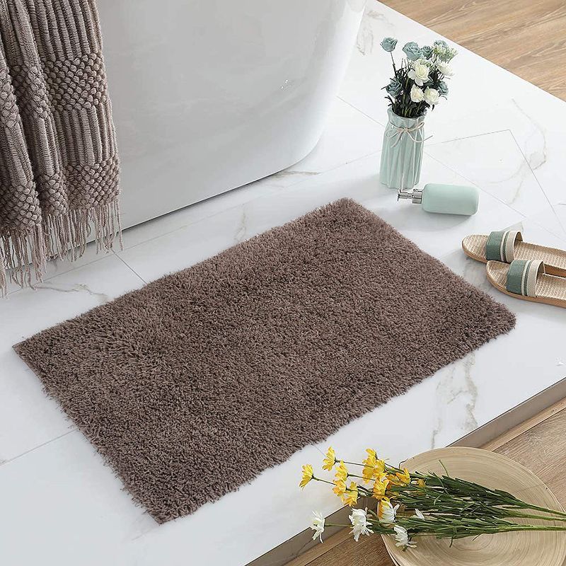 Photo 1 of Area Rug|COSY HOMEER Super Soft Indoor Bathroom Runner Bath Mat Non Slip,Machine Washable Accent Fur Rugs for Living Room Decor Dining Floor 24x36 Inch(Khaki)q