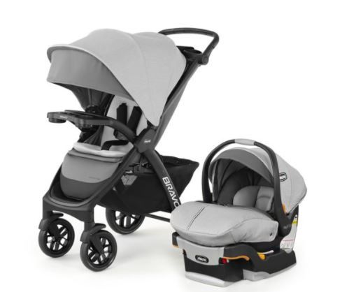 Photo 1 of Chicco Bravo LE Trio Travel System, Driftwood (Grey)