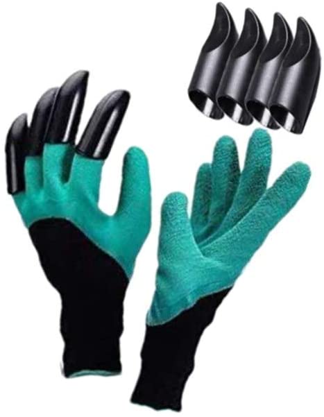 Photo 1 of 5pk Garden Gloves with Claws for Women and Men Outdoor Digging Planting Weeding Seed