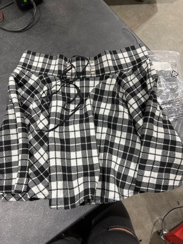 Photo 2 of BRUBOBO Womens Plaid Mini Skirts Gothic High Waist Skater Cosplay A Line Skirt
X-Large