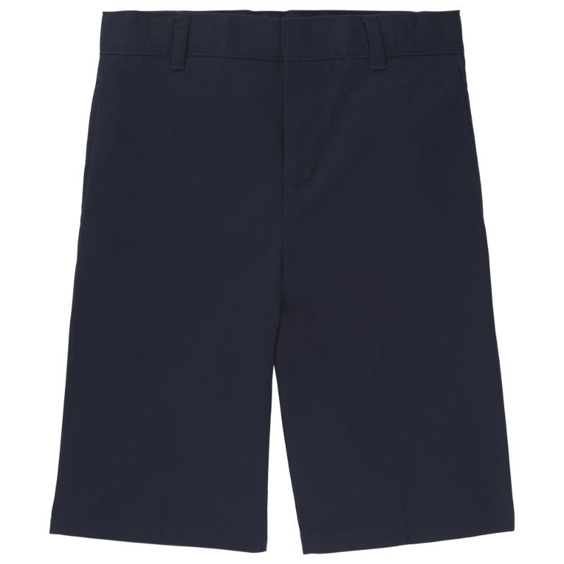 Photo 1 of French Toast Navy Boys Adjustable Waist Twill Flat Front Shorts SIZE-18 HUSKY