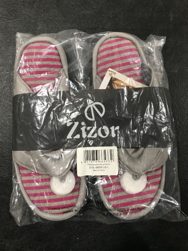 Photo 2 of zizor women's flip flop slippers size large 9.5-10.5