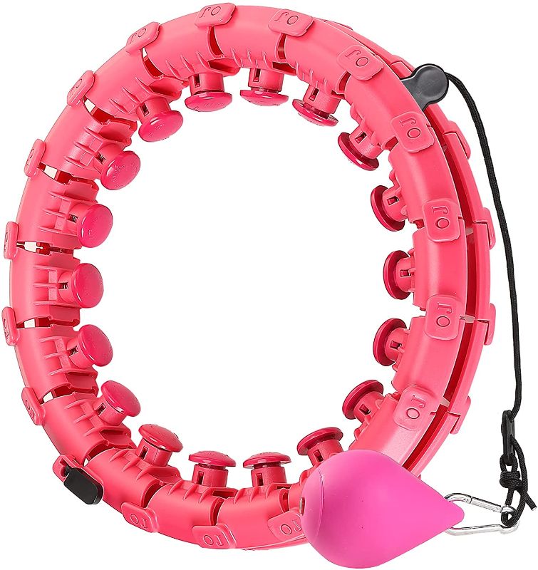 Photo 1 of  Smart Hula Hoop, Weighted Hula Hoop for Adults with Gravity Ball - Adjustable 24 Detachable Knots, 