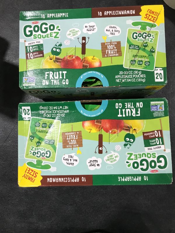 Photo 2 of 2 packs of the GoGo squeeZ Fruit on the Go Variety Pack, Apple Apple & Apple Cinnamon, 3.2 oz. (20 Pouches) - Tasty Kids Applesauce Snacks - Gluten Free Snacks for Kids - Nut & Dairy Free - Vegan Snacks
best buy 11/30/21