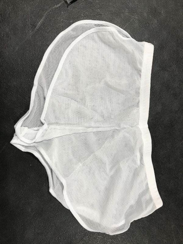 Photo 2 of Mens Extreme white Mesh Shorts with Large Split Sides size XL
