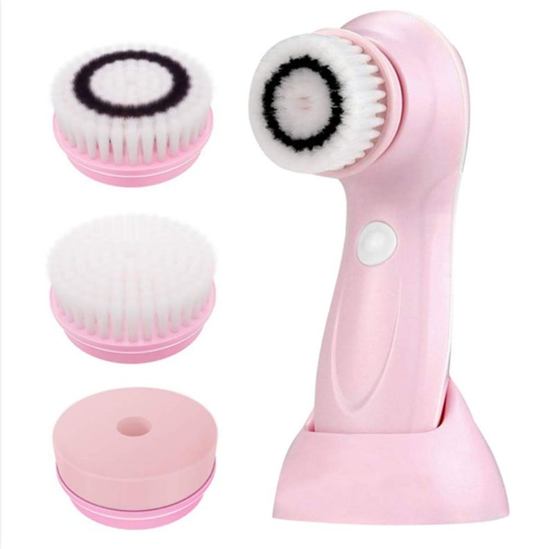 Photo 1 of 2 PACK MOSCHOW Facial Cleansing Brush, Rechargeable Waterproof Face Cleanser Spin Face Brush for Deep Cleansing with 3 Brush Heads and 2 Power Modes