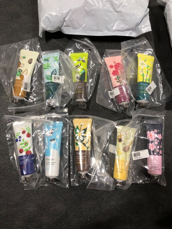 Photo 3 of 5 Packs of 10, Ownest 10 Pack Plant Fragrance Hand Cream Moisturizing Hand Care Cream Travel Gift Set,For Men And Women-30ml