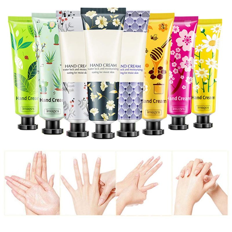 Photo 1 of 5 packs of 8, BONNIESTORE 8 Pack Plant Fragrance Hand Cream, Moisturizing Hand Care Cream Travel Gift Set With Natural Aloe And Vitamin E For Men And Women-30ml