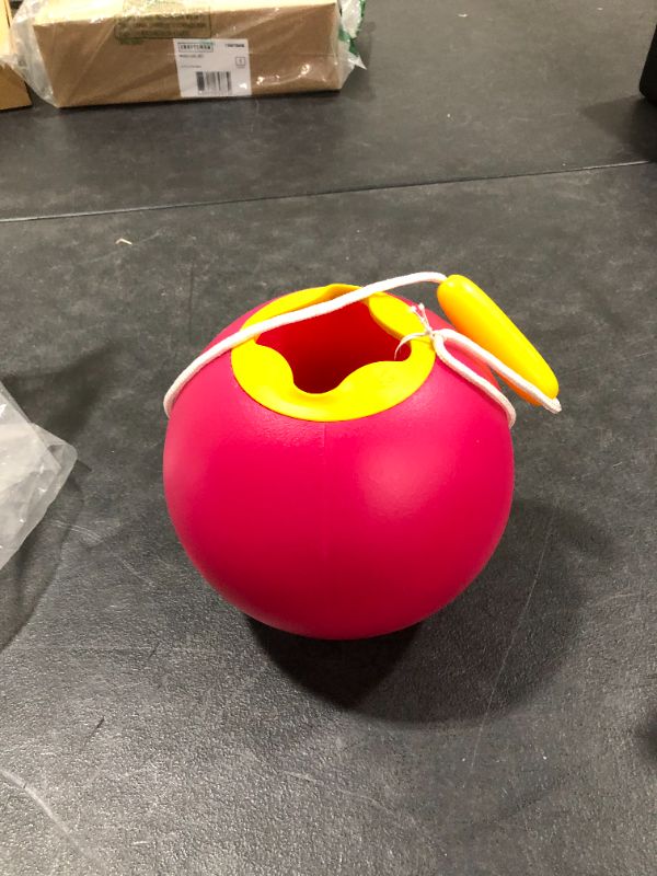 Photo 2 of Quut Ballo - Cherry - Ballo No Spill Beach Bucket: Red + Pink Outdoor Toys for Ages 3 to 10